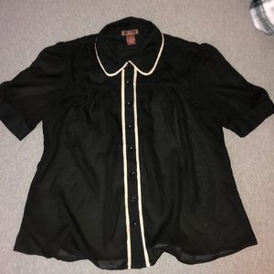 DmBm Vintage Sheer Baby Doll Blouse